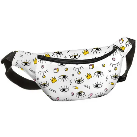 Ledvinka BUMBAG Oči na bílém pozadí